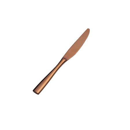 Bon Chef Manhattan, Dinner Knife, Solid Handle, Mirror Finish, 13/0, 9" - Rose Gold , set of 12 S3011RG